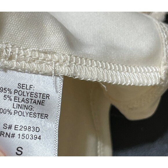 The Native One Cowl Neck Mini Dress Cream Sequin S Small Stretch - Picture 6 of 10